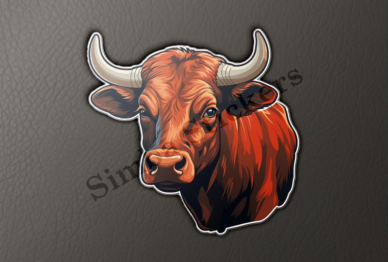 Bull face, partial side view, bpor80