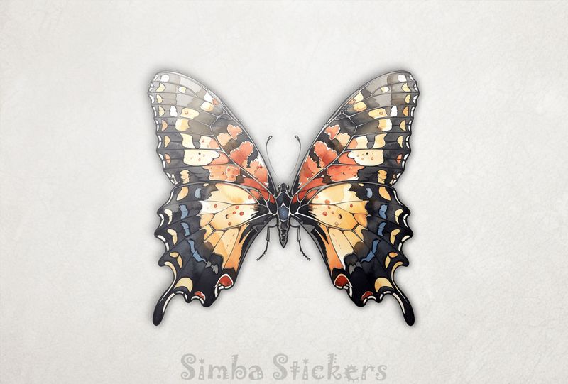 Butterflies with outspread wings looking beautiful, watercolour, ixnnj7