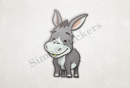 Small donkey smiling