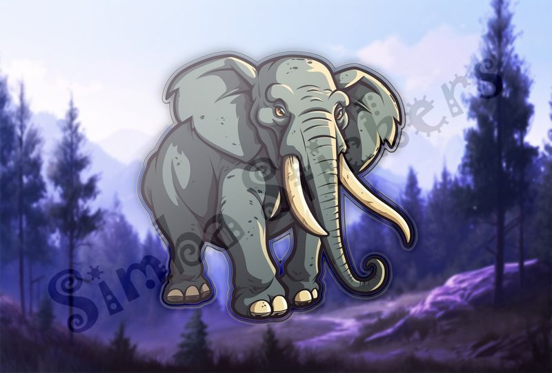Elephant stomping around cutely