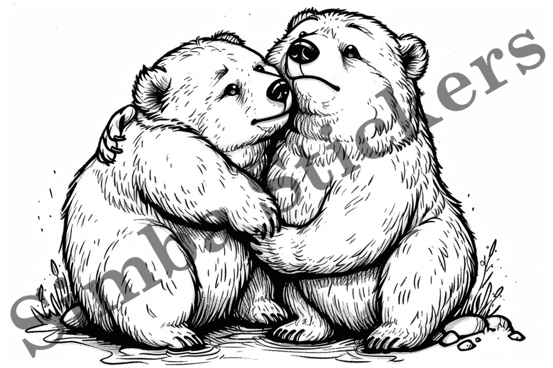Colouring pages, Bundle of bears, 25 images
