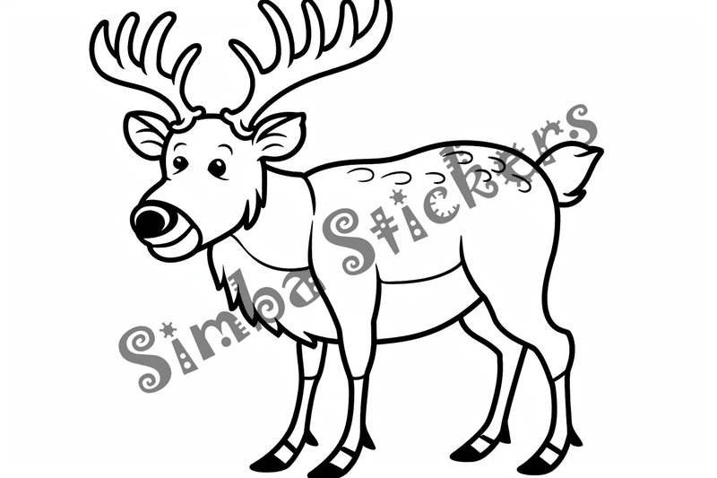 Colouring pages, bundle of elks, 25 images