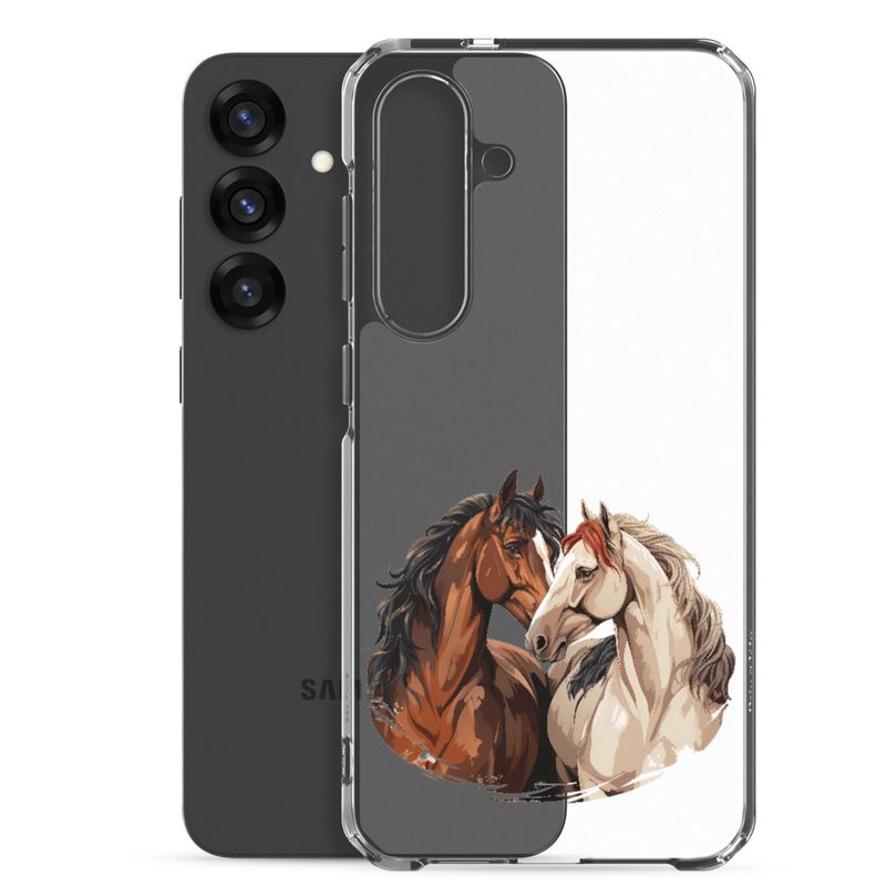 Clear Case for Samsung, Horses nose-to-nose, jbgjpy