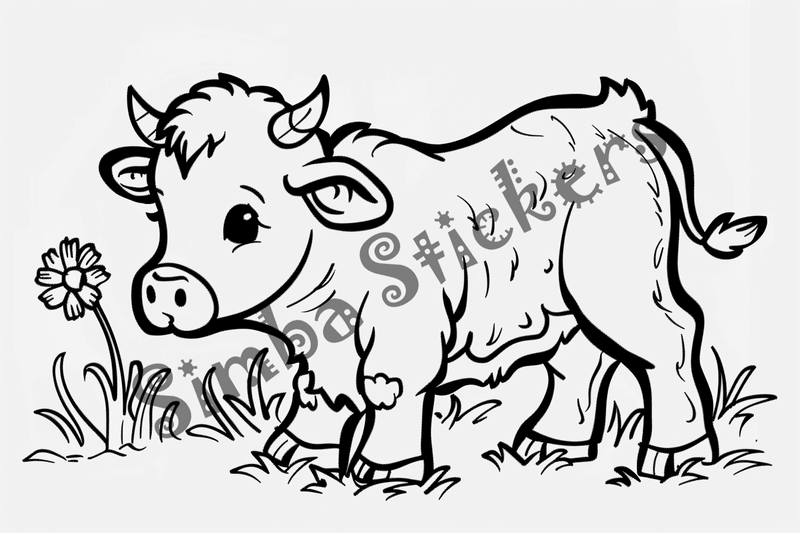 Colouring pages, bundle of cattle, 25 images