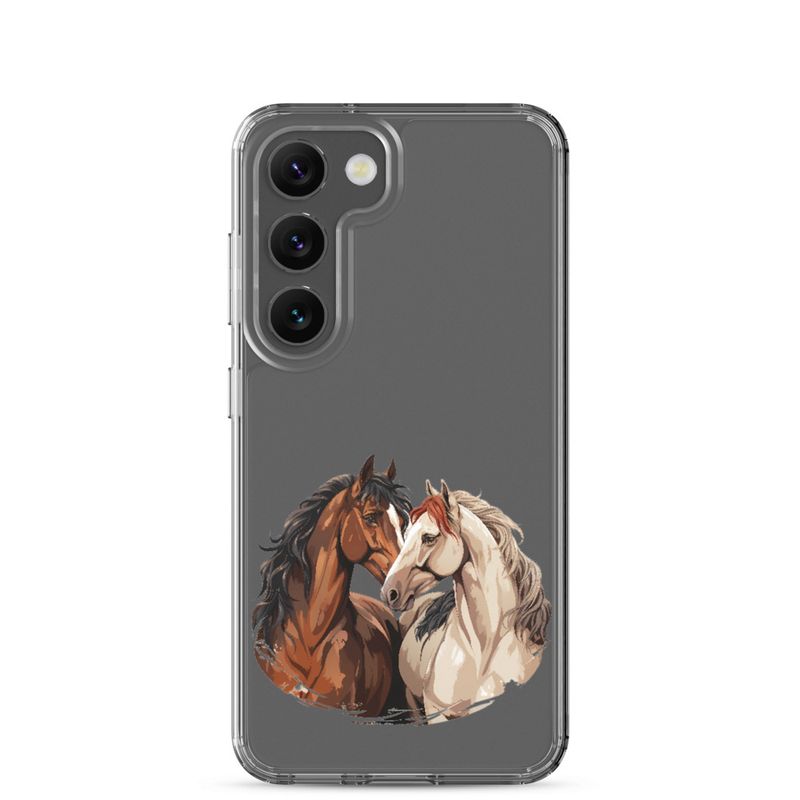 Clear Case for Samsung, Horses nose-to-nose, jbgjpy