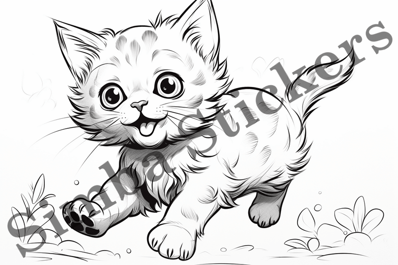 Colouring pages, Bundle of cats, 25 images