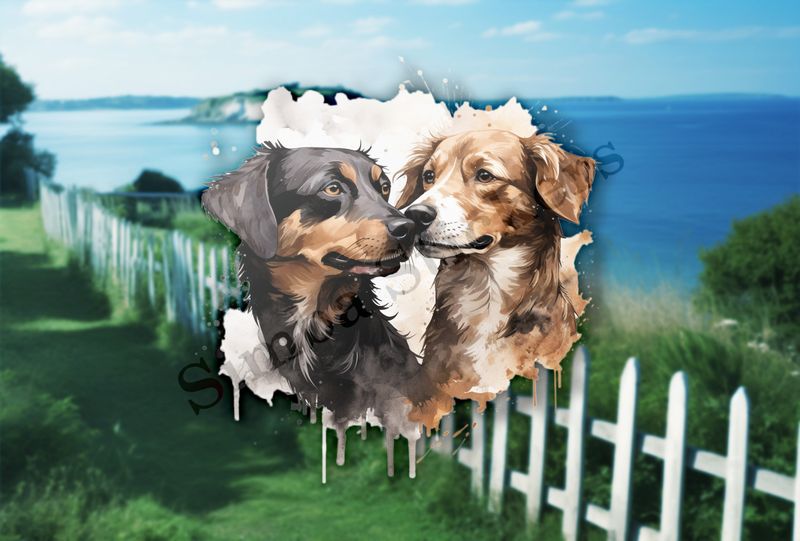 Dogs nose-to-nose