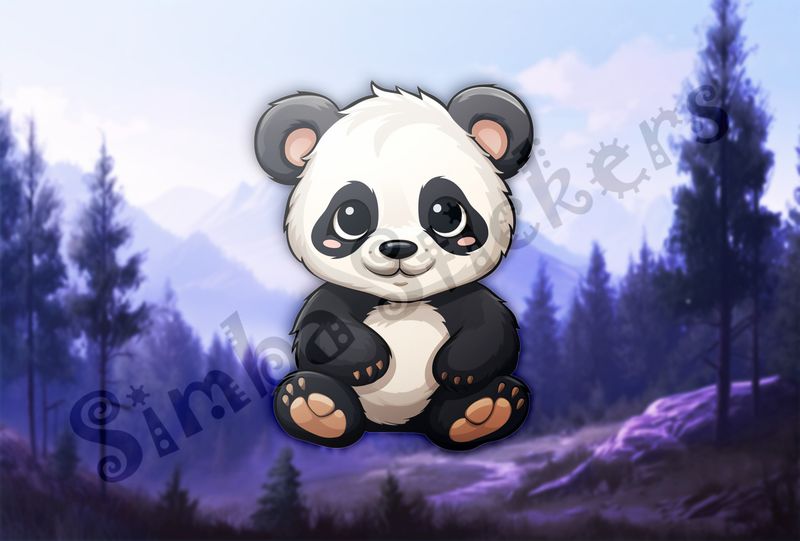 Cute Panda bear cub sitting, 1j6rhe