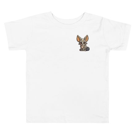 Toddler Staple Tee, Bat-eared Fox looking cute, left chest