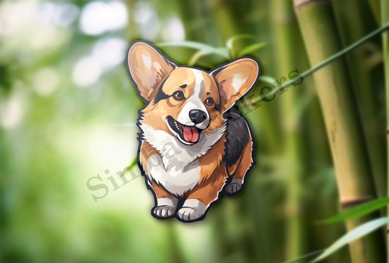 Corgie dog excited