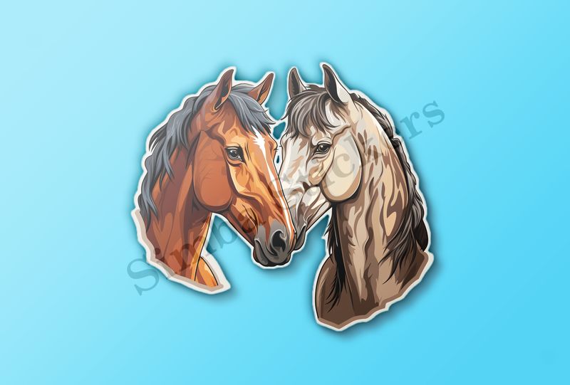 Horses nose-to-nose