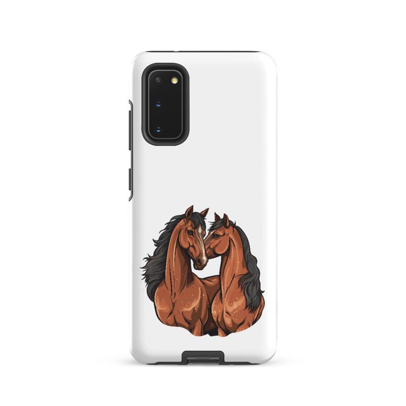 Tough Case for Samsung, Two brown horses snuggling, tdwcyd