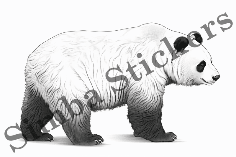 Colouring pages, bundle of pandas, 10 images, wtwayt
