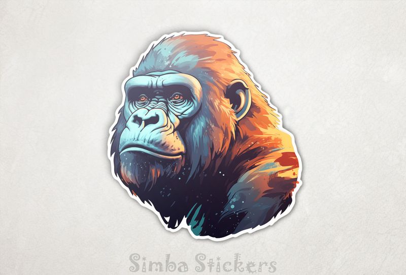 Gorilla with serious gaze, 0jttyg
