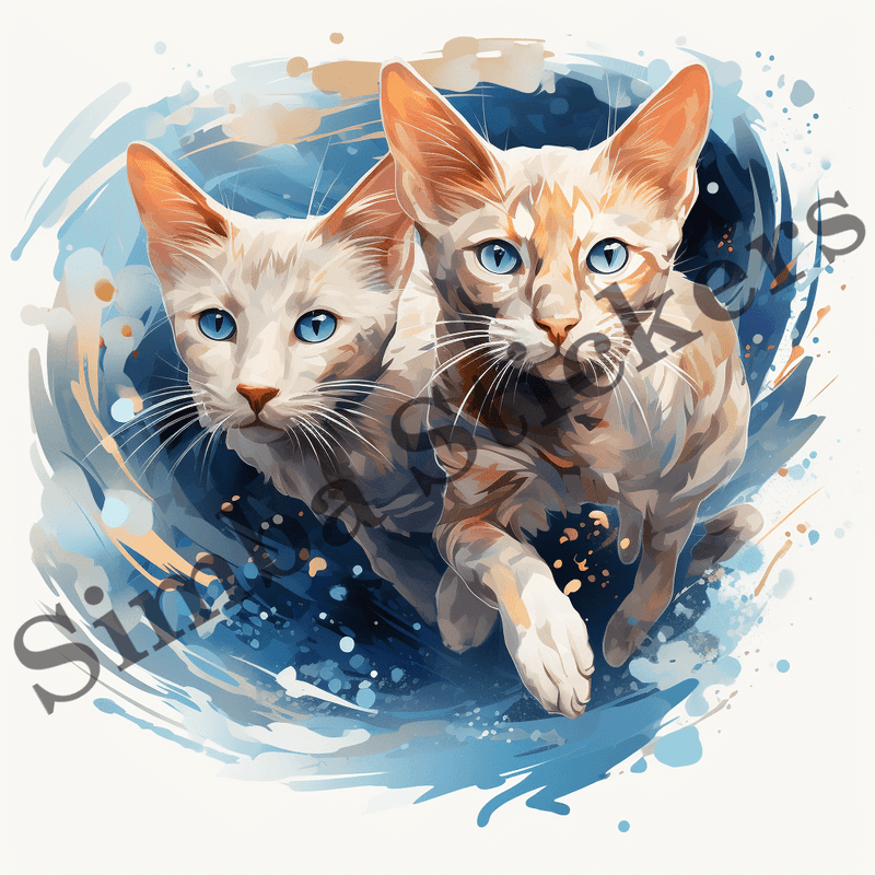 Oriental Shorthair cats, image set, 10 images