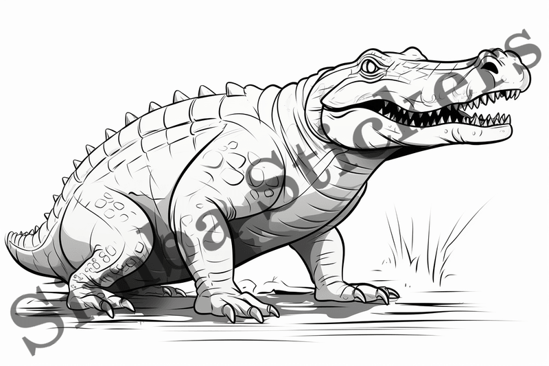 Colouring pages, Bundle of crocodiles, 25 images