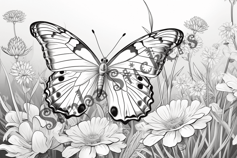 Colouring pages, bundle of butterflies, 50 images 2