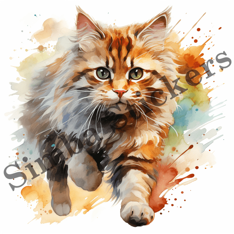 Cats running image set, 10 images