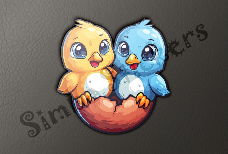 Chicks cheek-to-cheek, in egg