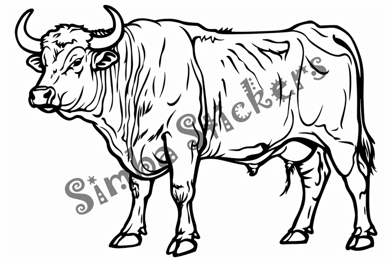 Colouring pages, bundle of cattle, 25 images