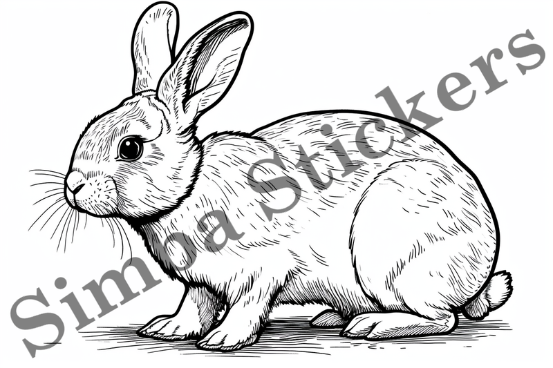 Colouring pages, Bundle of hares, 10 images