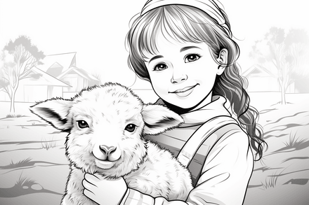 Colouring pages, bundle of sheep, 25 images
