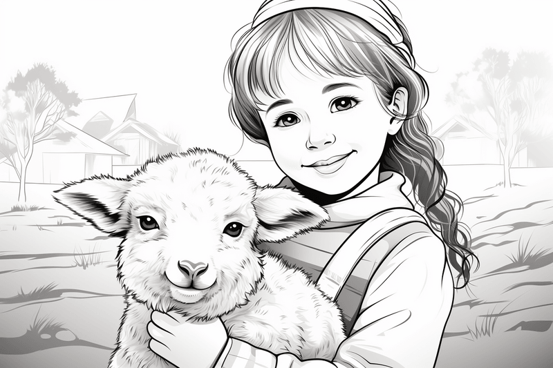 Colouring pages, bundle of sheep, 25 images