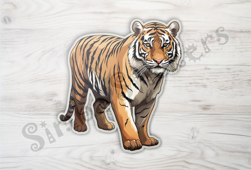 Tiger partially from the side, looking slightly right