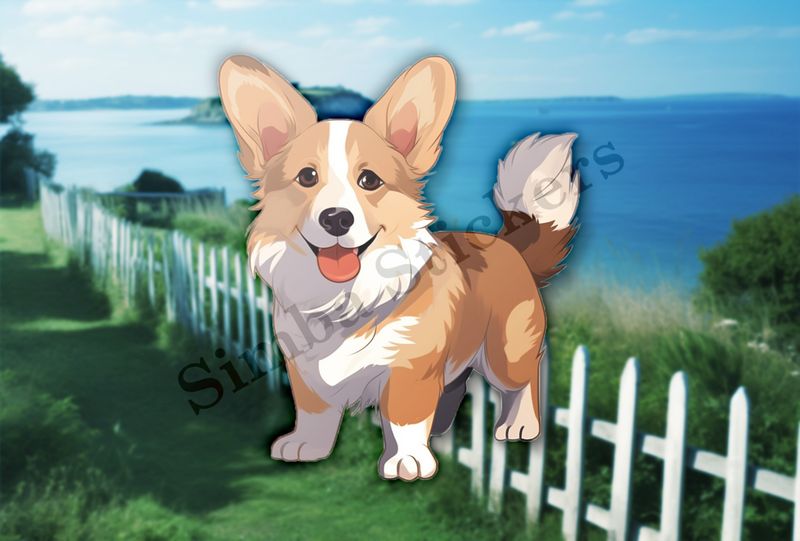 Corgie dog excited