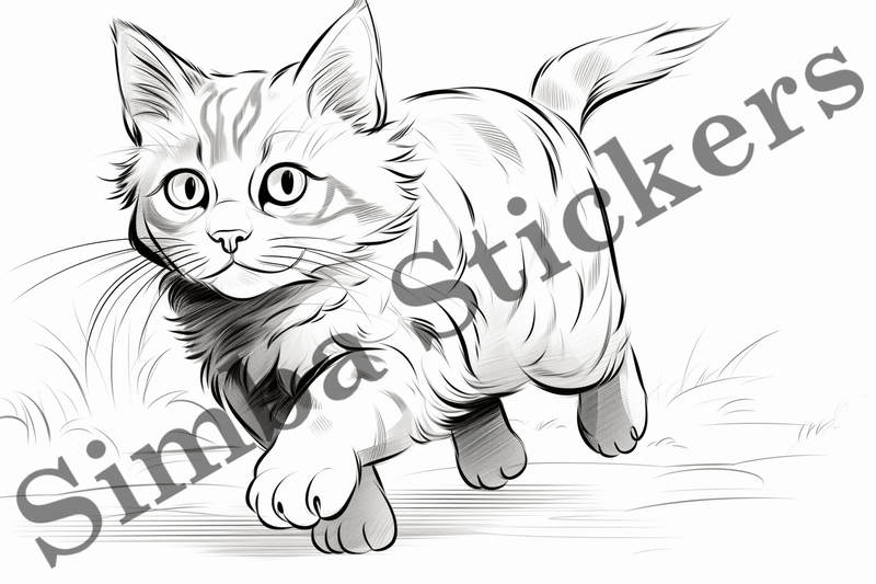 Colouring pages, Bundle of cats, 25 images