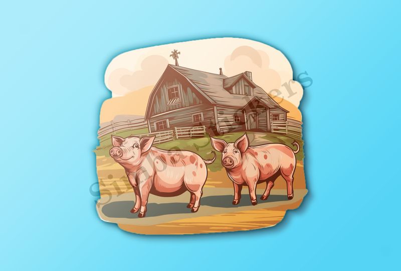 Pigs on a farm