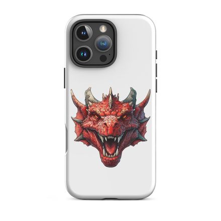 Tough Case for iPhone, Red Chinese dragon face, j6thsy