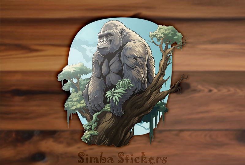 Gorilla in a tree, t6obu9
