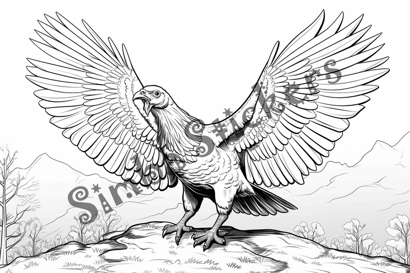 Colouring pages, bundle of turkeys, 50 images
