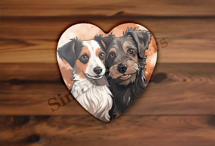 Dogs cuddling