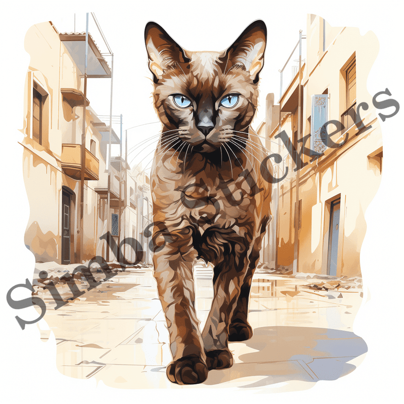 Burmese cats outdoors, image set, 10 images