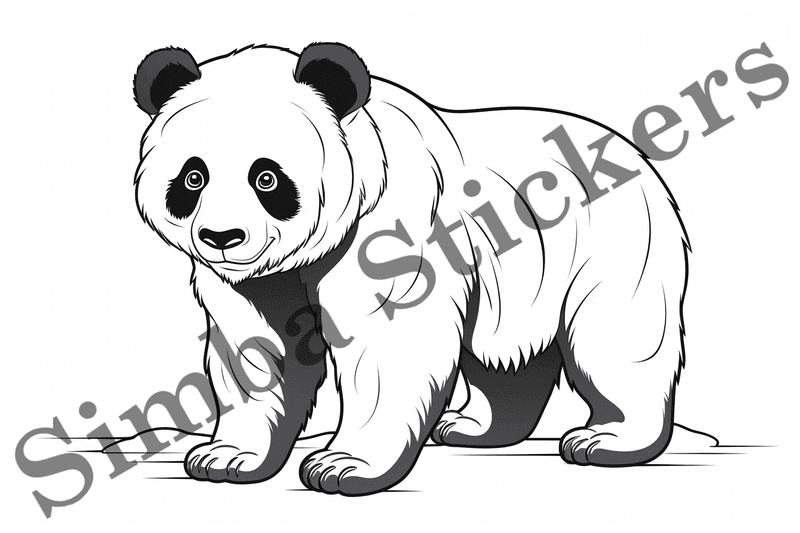 Colouring pages, bundle of pandas, 25 images, pvl2ro