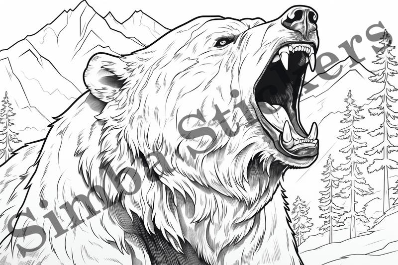 Colouring pages, Bundle of bears, 25 images