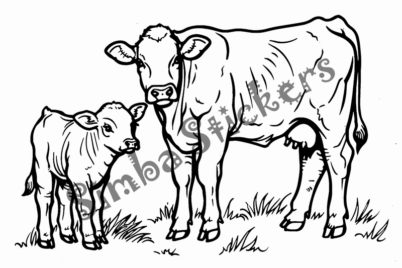 Colouring pages, bundle of cattle, 50 images
