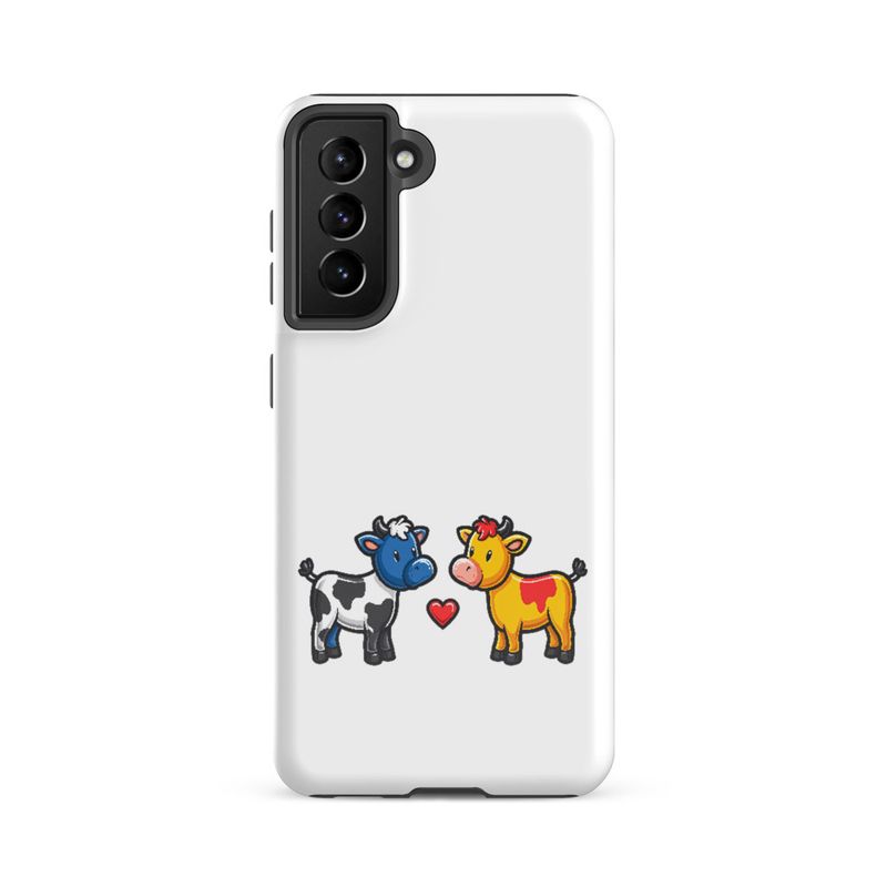 Tough Case for Samsung, Cattle, bull and cow in love, both colourful, zbyzzs