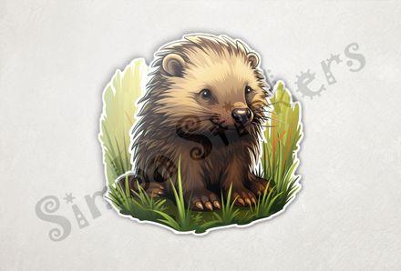 Porcupine in the grass