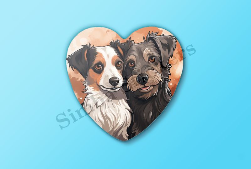 Dogs cuddling