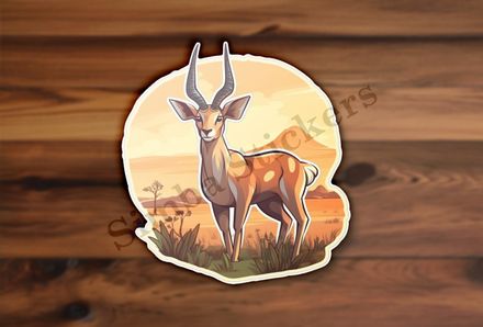 Antelope in the Savanna, mountains in the background