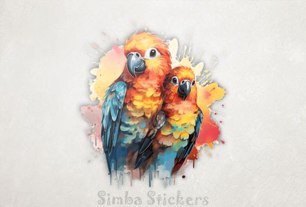 Parrot with youngling, p0mnha