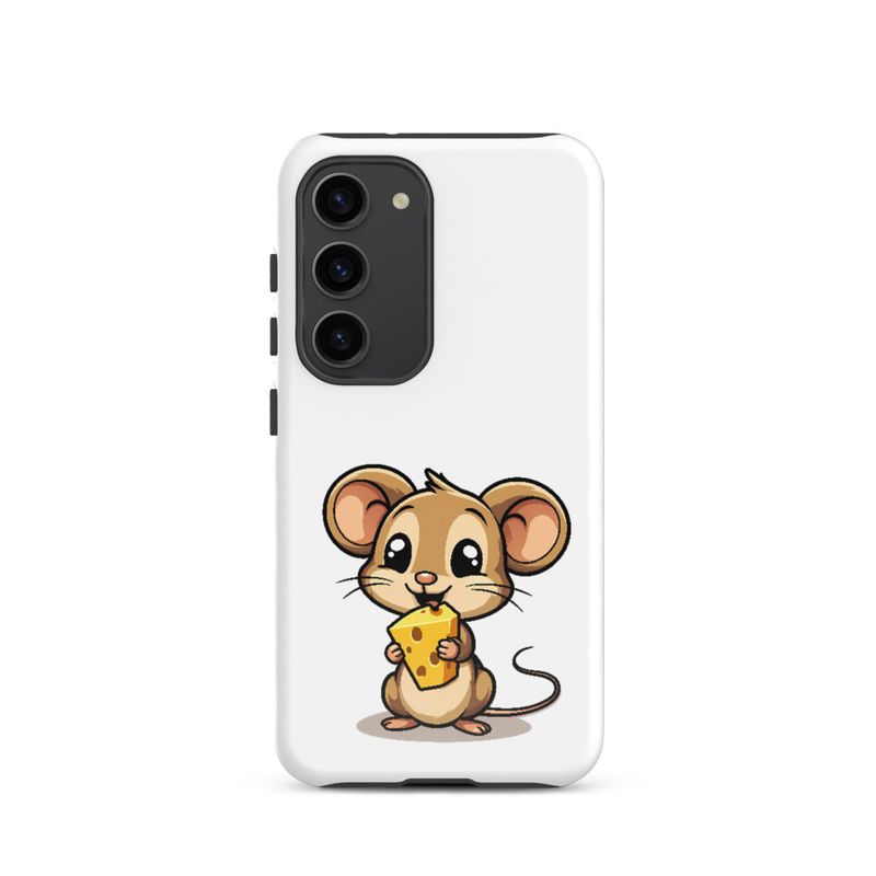 Tough Case for Samsung, Small Mouse happily licking large chunk of cheese, pqapy6