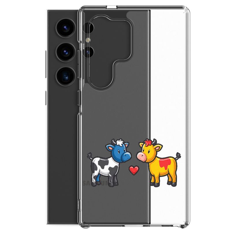 Clear Case for Samsung, Cattle, bull and cow in love, both colourful, zbyzzs