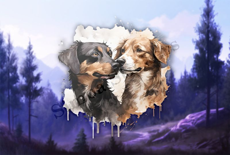 Dogs nose-to-nose