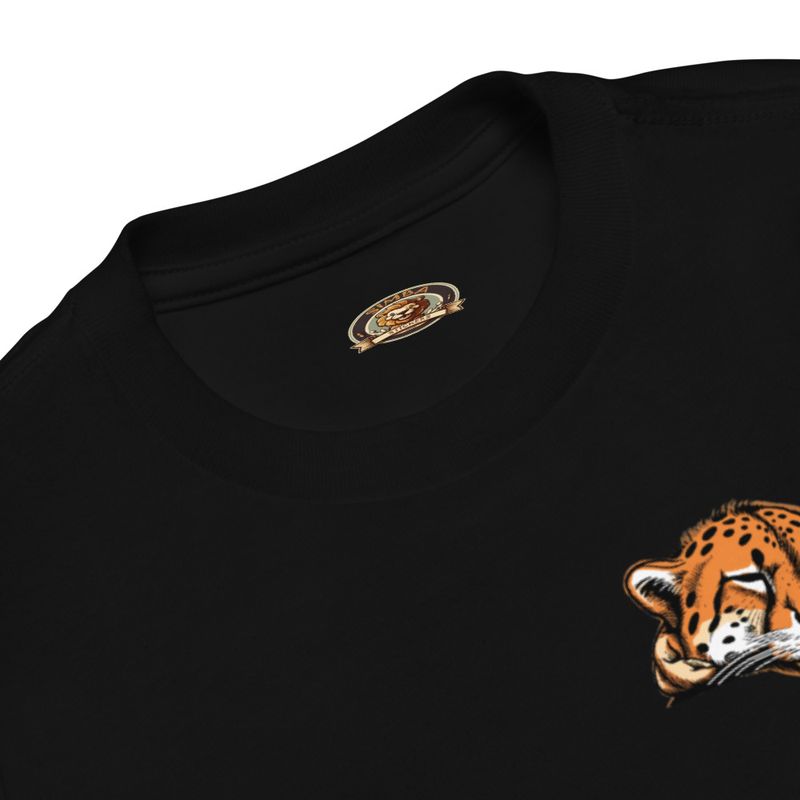 Toddler Staple Tee, Cheetah sleeping, head, left chest