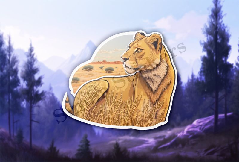 Lioness staking out in the Savanna