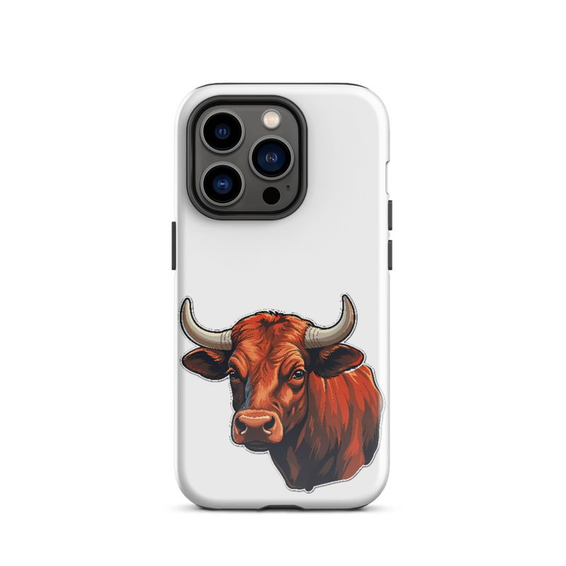 Tough Case for iPhone, Bull face, partial side view, bpor80
